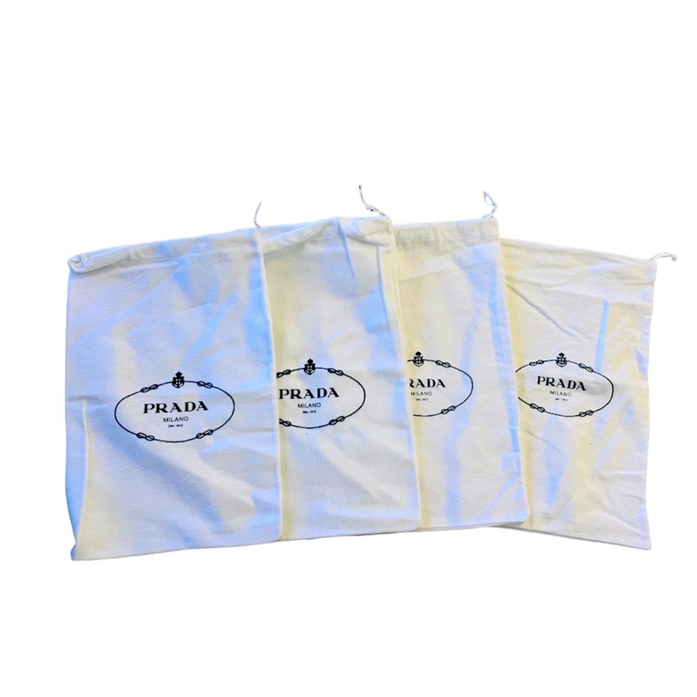 Prada Milano dust bag white